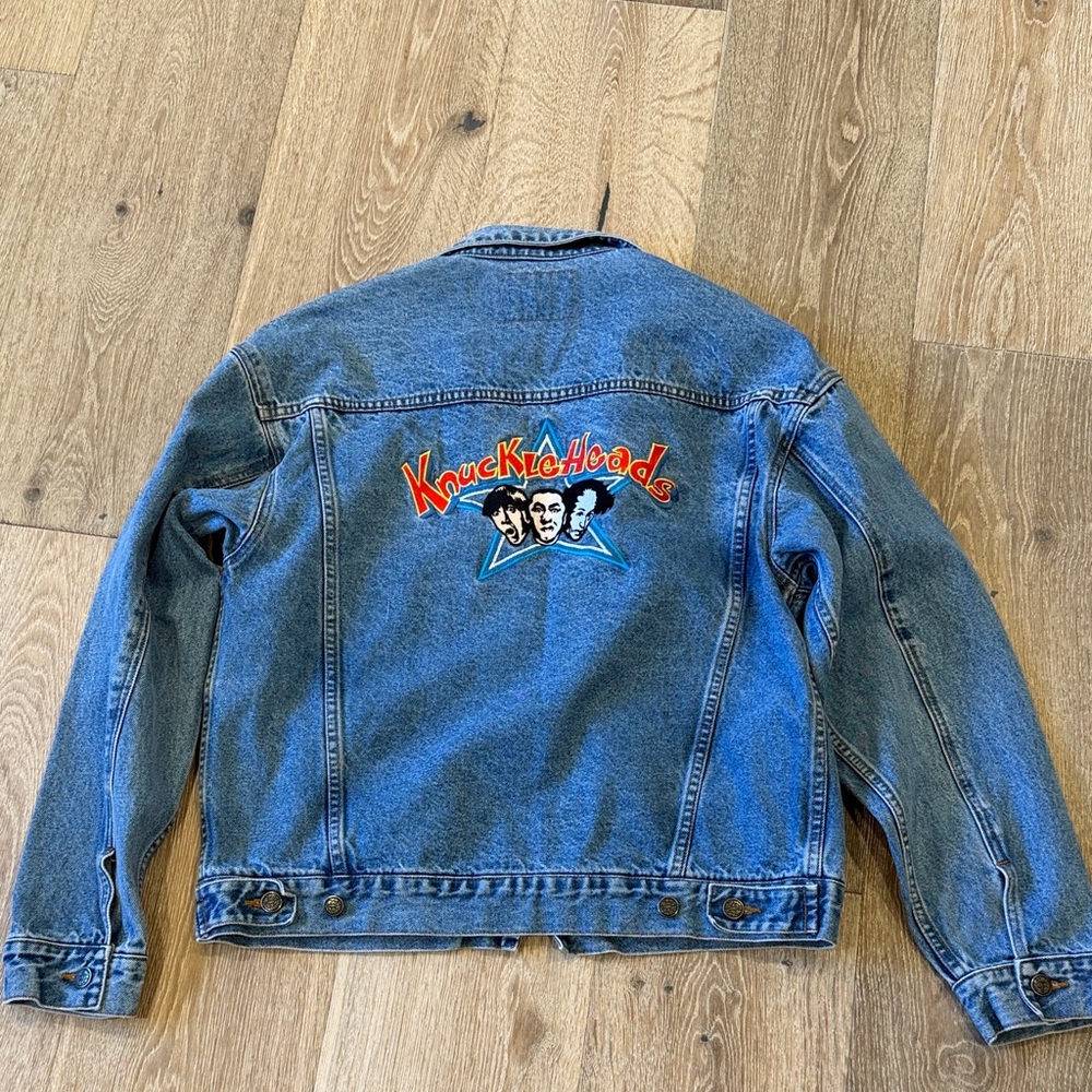 Blue Denim Jacket with Graphic Back